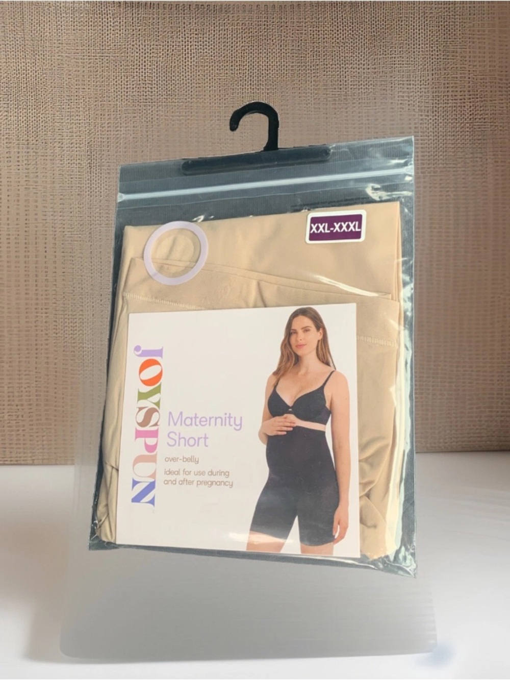 2/$20 Joyspun Women Maternity Shorts Over - Belly ShapeWear XXL - XXXL Beige